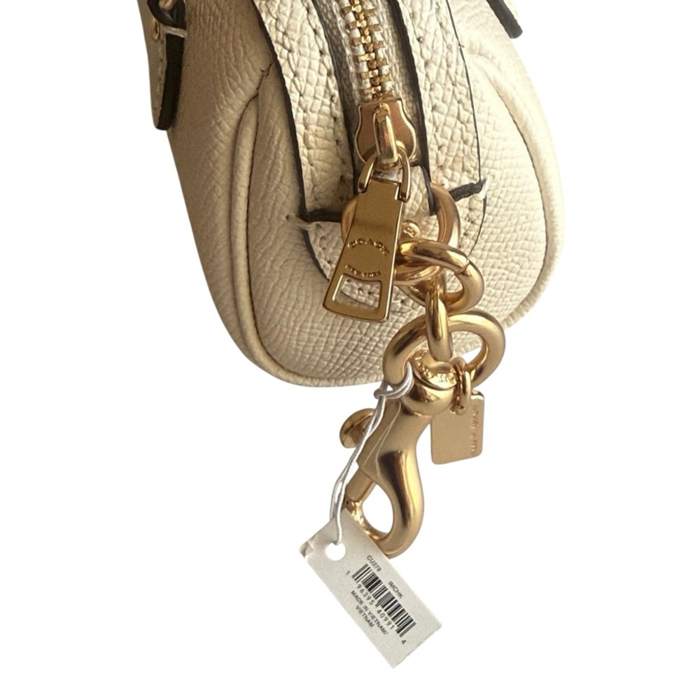 Coach Mini Rowan Bag Charm Chalk, NWT - Picture 6 of 8